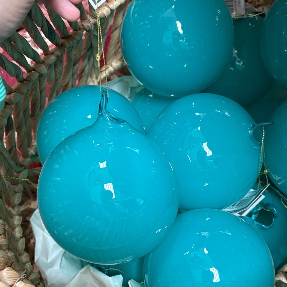 Teal illume ball ornament by farrisilk